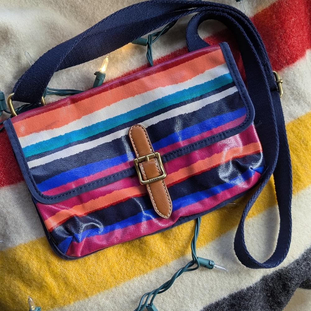 Striped Multicolor Crossbody Bag